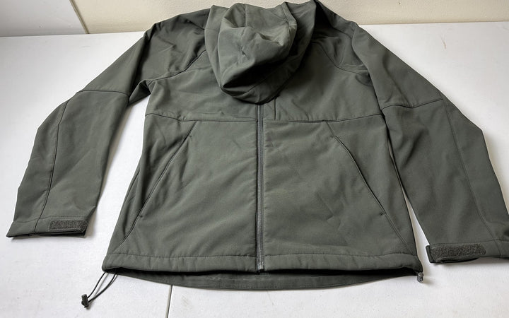 Translation missing: en.Bass Outdoor Mens Firebird Hooded Softshell Rain Jacket in Olive-Small