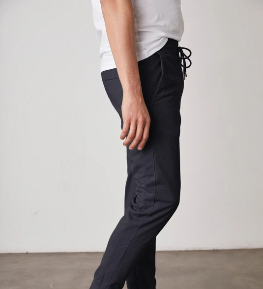 Translation missing: en.Velvet by Graham &amp; Spencer Jeremiah Drawstring Jogger Pants in Black-Large