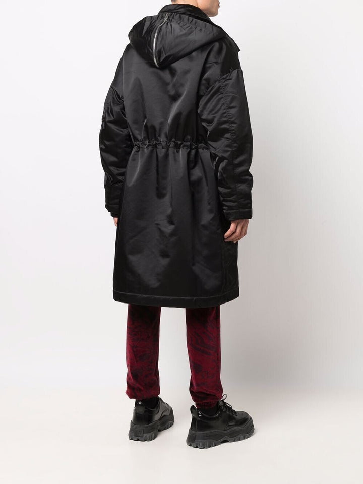 Translation missing: en.ETUDES Ohio Men's Black Long Padded Zipped-Hood Coat-EU 50 US Large
