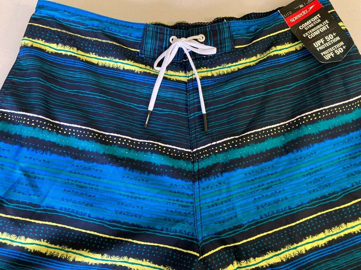 Translation missing: en.Speedo Men's Border Line Performance 20" E-Boardshorts in Blue Green-Medium