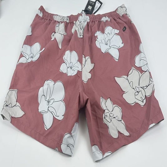 Translation missing: en.Ted Baker Men's Ampbell Large Scale Floral Swim Trunks Mid Pink-US Large UK 5