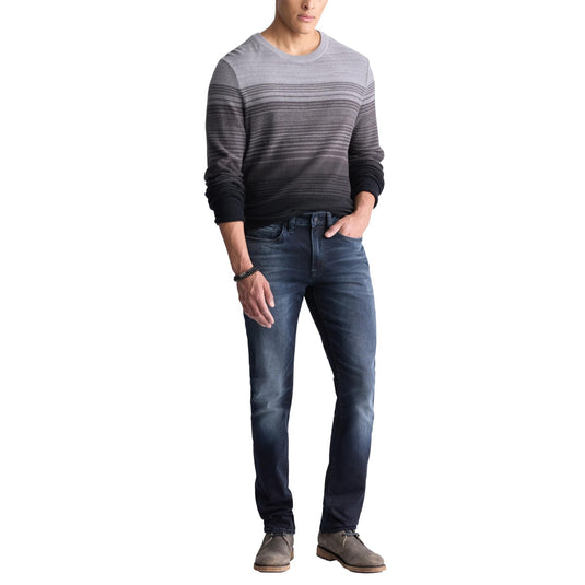 Translation missing: en.Buffalo David Men's Waldy Gradient Striped Knit Pullover Sweater Charcoal-Medium