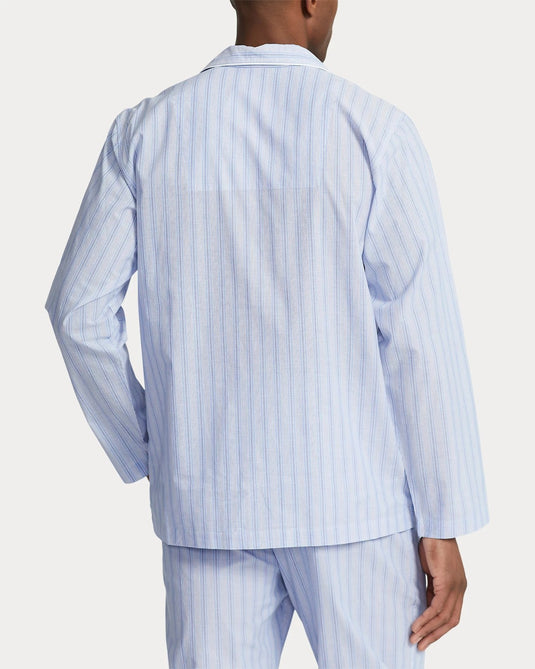 Translation missing: en.Polo Ralph Lauren Mens Big &amp; Tall Blue Men's Pajama Top - Andrew Stripe-1XLT