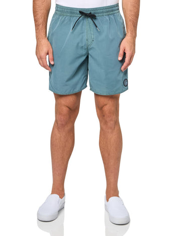 Translation missing: en.Volcom Men's  Center Trunk 17 Swim Trunks Service Blue-Medium