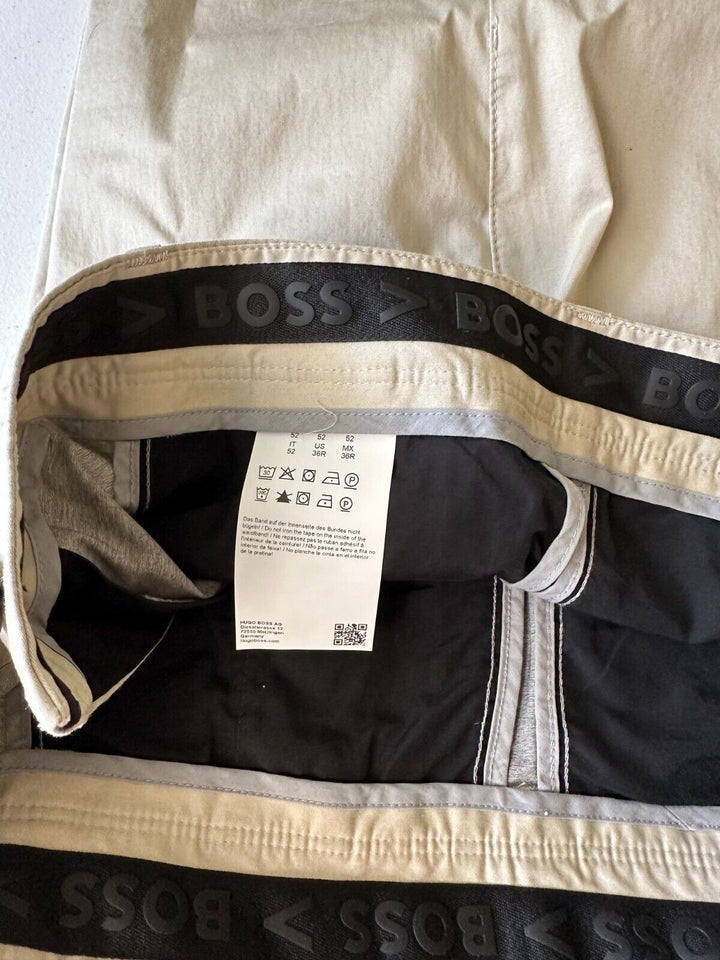 Translation missing: en.BOSS Men's Perin W-222 Relaxed Fit Solid Chino Pants in Lt Beige-36R Unhemmed
