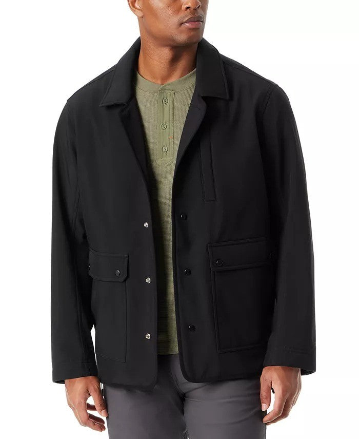 Translation missing: en.Bass Outdoor Rain Barn Jacket Mens Size Medium Black Storm System Removable Hood
