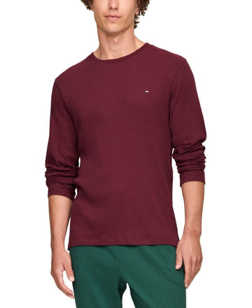 Translation missing: en.Tommy Hilfiger Pajama Shirt Port Red Size Small Men's Ribbed Long-Sleeve  Cotton