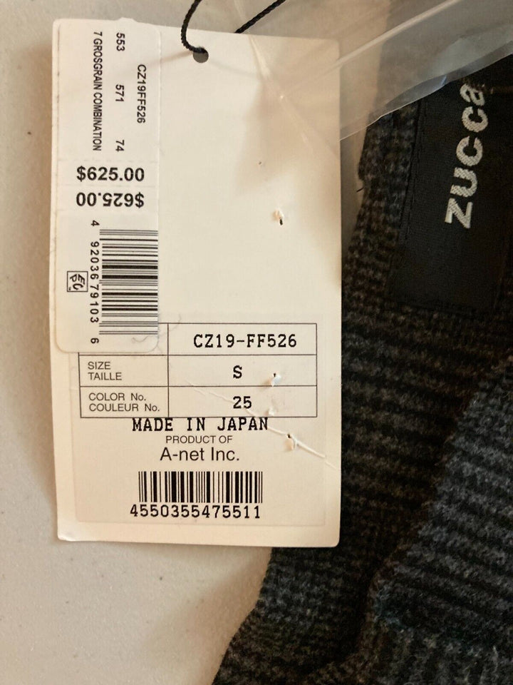 Translation missing: en.ZUCCa 7 GROSGRAIN COMBINATION Drop Crotch Cropped Pleated Trousers Grey-Medium