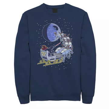 Translation missing: en.Zuni Men's Star Wars Vader Sleigh Crew Fleece Pullover Sweatshirt Navy-XL