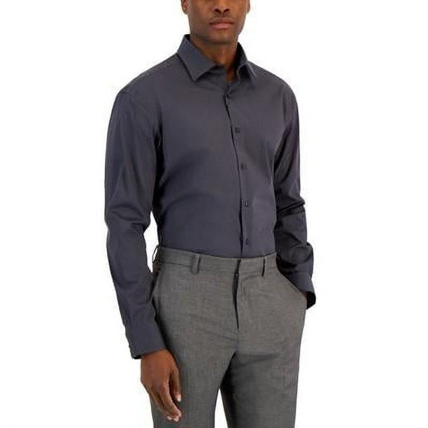 Translation missing: en.Alfani Men's Regular Fit Stain Resistant Dress Shirt, 14-14.5 32/33 Galaxy Night