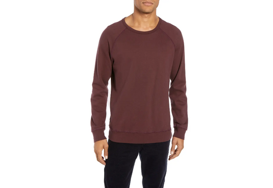 Translation missing: en.Adriano Goldschmied Sulfur Rich Carmine Siris Raglan Sweatshirt-Size XL