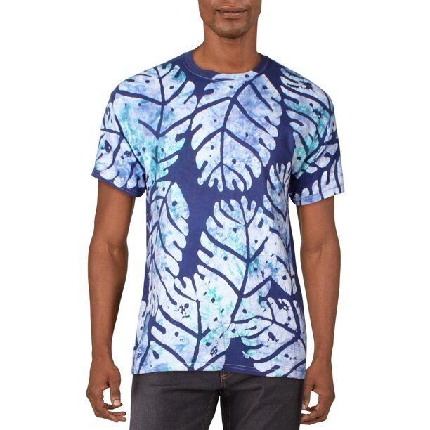 Translation missing: en.Studio 189 Men's Big Leaf Tee in Navy Blue-Size Small