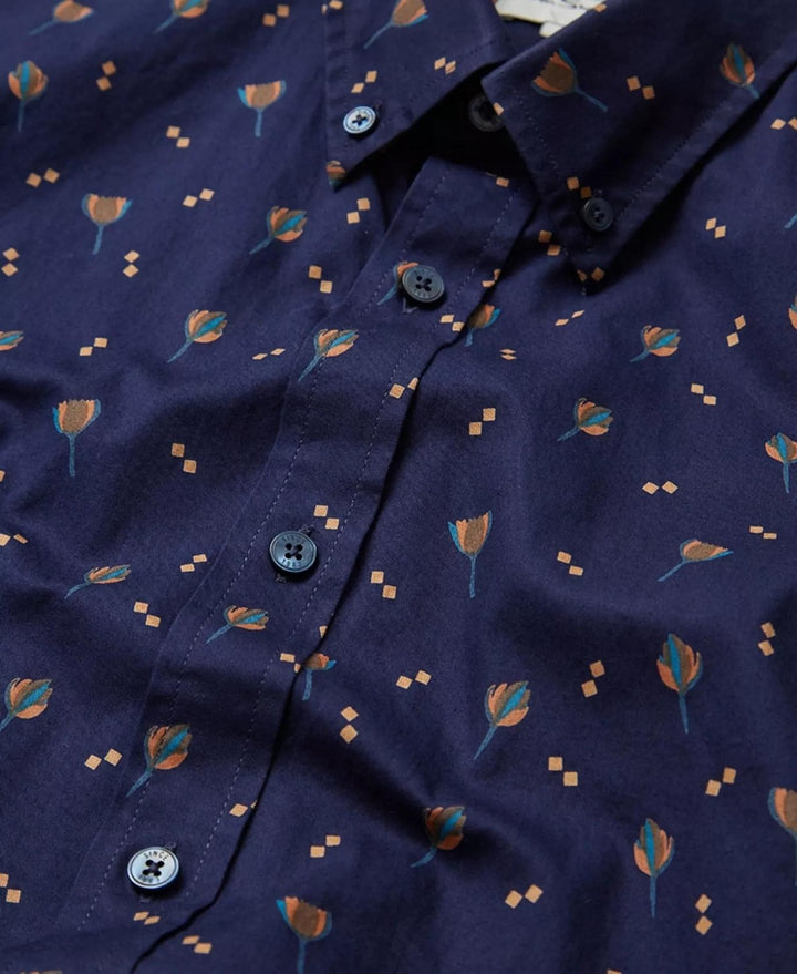 Translation missing: en.Ben Sherman Men's Regular-Fit Scattered Floral Shirt - Marine-Large