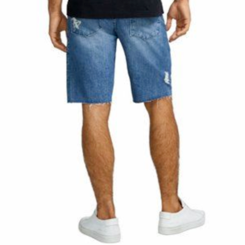 Translation missing: en.J Brand Men's Relaxed Fit Eli Denim Distressed Cut-Off Shorts in Pointer Blue-28