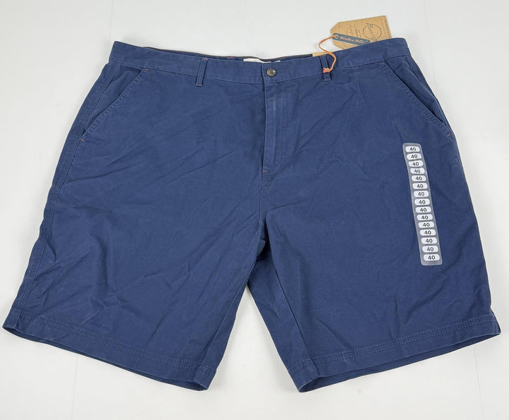 Translation missing: en.Weatherproof Vintage Men's 9" Stretch Ribbed Ottoman Flat Front Shorts Navy-40W