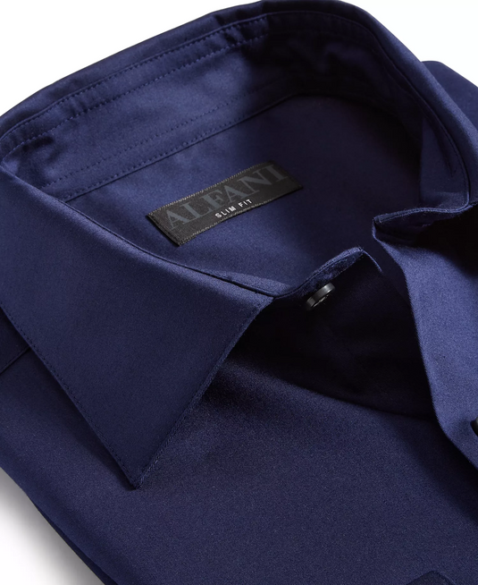 Translation missing: en.Alfani Men's Reg-Fit Stain Resistant Dress Shirt Blue Notte-L 16-16.5 32/33