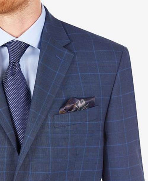 Translation missing: en.Sean John Msalisbury Men's Classic-Fit Check Suit Separate Jacket Bright Blu-38R
