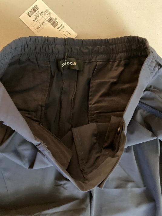 Translation missing: en.Zucca Men's 4 Carvico Cropped Pleated Trousers in Navy-Medium