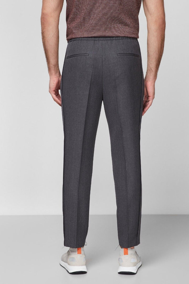 Translation missing: en.Boss Men's Hesten Peyson Straight FitVirgin Wool Pants Grey-Unfinished Hem-34R