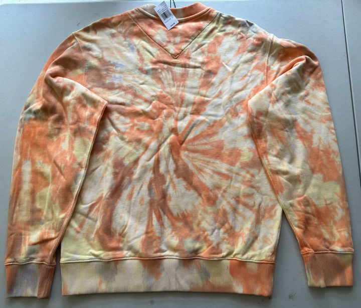 Translation missing: en.Kenzo Men's Cotton Tie Dyed Logo Print Classic Fit Crewneck Sweatshirt Peach-Sm