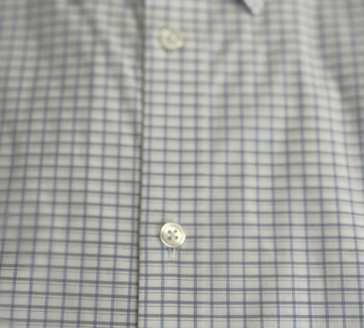Translation missing: en.Calvin Klein Steel+, Dress Shirt Men's 16.5 32/33 Blue Multi Slim Fit Stretch