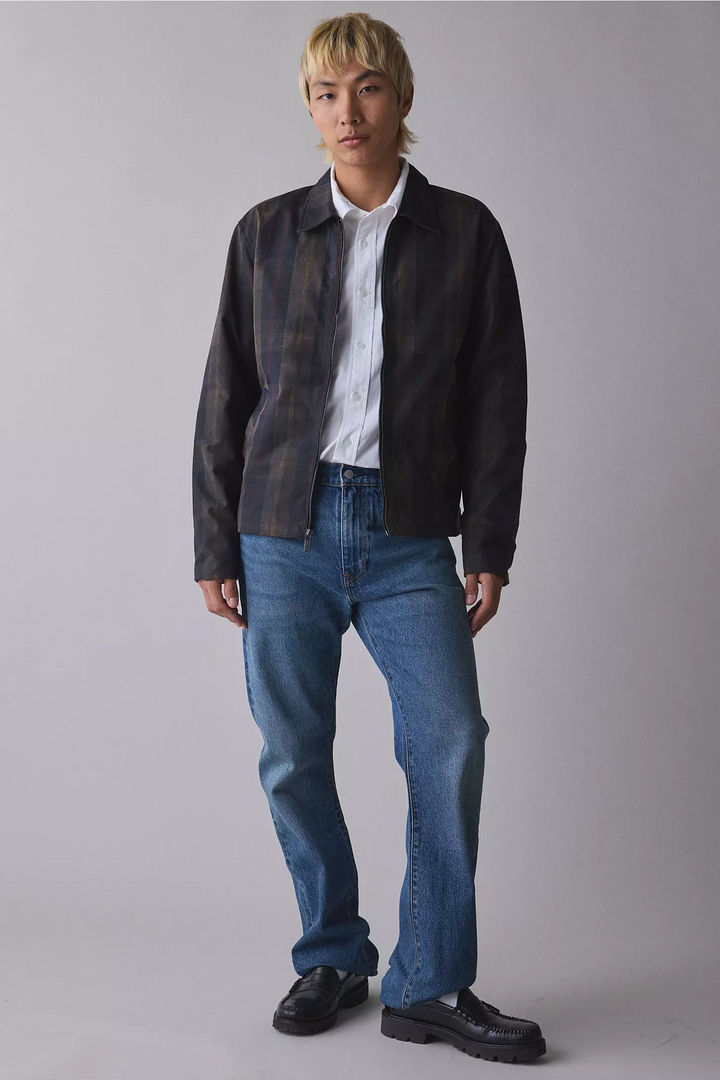 Translation missing: en.Hunter Men's Foster Wax Trucker Jacket Size Large Brown Plaid Cotton Water Repel