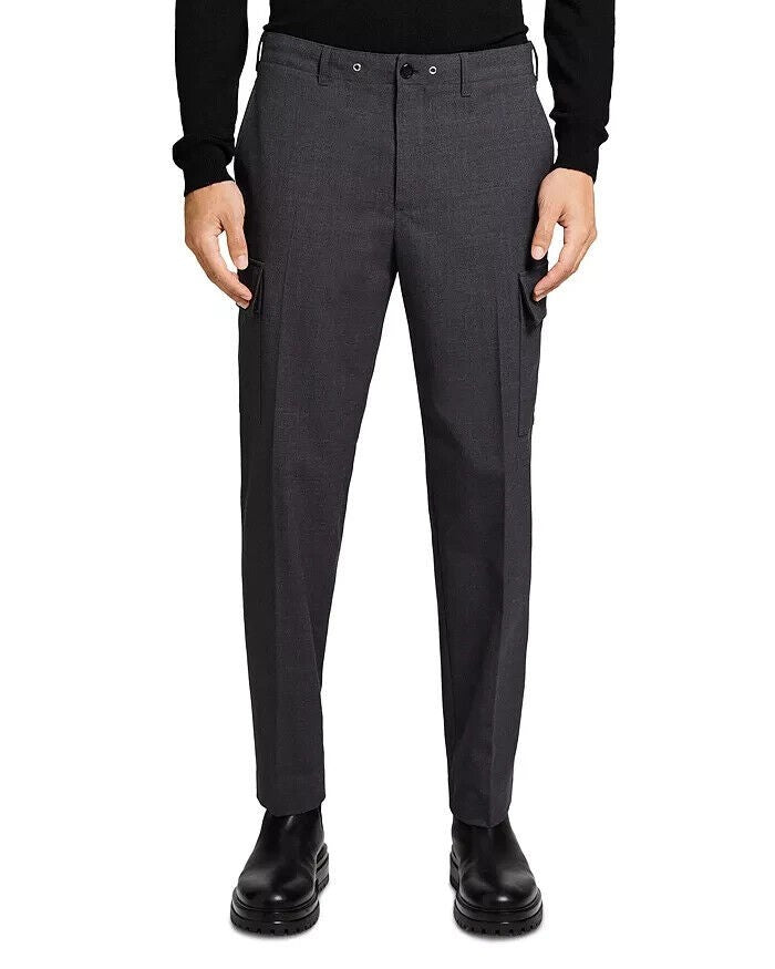 Translation missing: en.Theory Men's Curtis Bonded Wool Cargo Pant Pestle Melange Grey-30/30