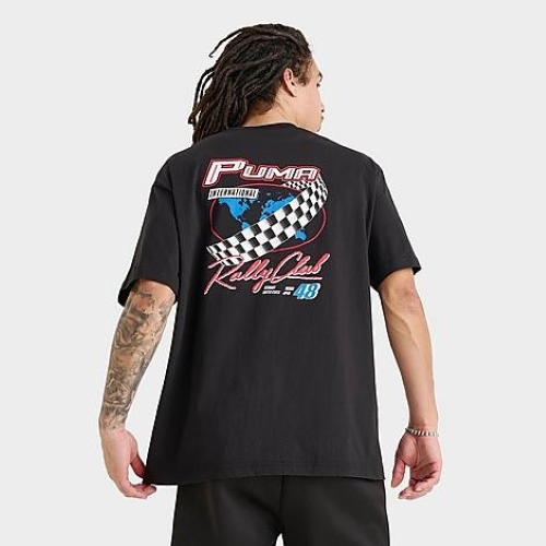 Translation missing: en.Puma Men's Moto Semi-Rubber Print Graphic T-Shirt-Black-Small