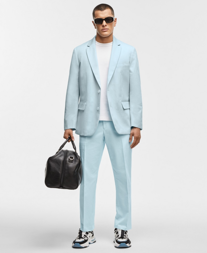 Translation missing: en.Mode of One Men's Slim-Fit Cotton Linen Blazer Delicate Blue-Size XL 44-46R