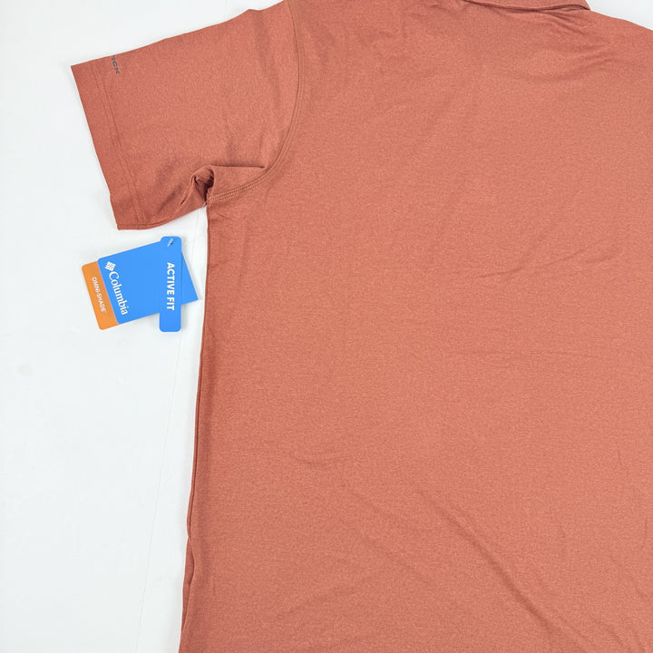 Translation missing: en.Columbia Men's Carter Short Sleeve Performance Crest Polo - Tuscan Rust-Medium