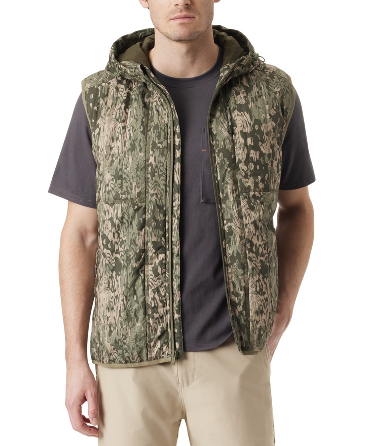 Translation missing: en.Bass Outdoor Men's Earlybird Runner Camo Vest Bark Camo Deep Lichen-XL