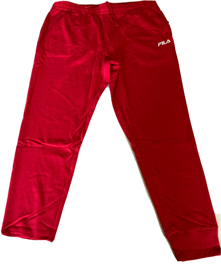 Translation missing: en.Fila Moby Men's French Terry Low Rise Joggers in Chili Pepper/White-Large