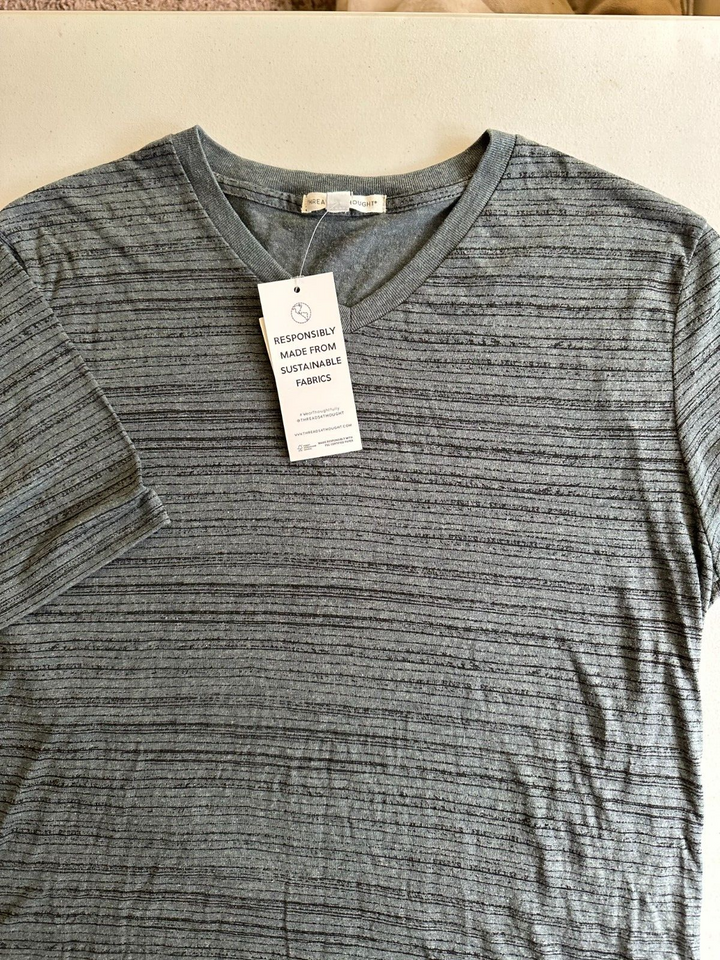 Translation missing: en.Threads 4 Thought Men's Dirt Road Stripe V-Neck T-Shirt Teal-2XL