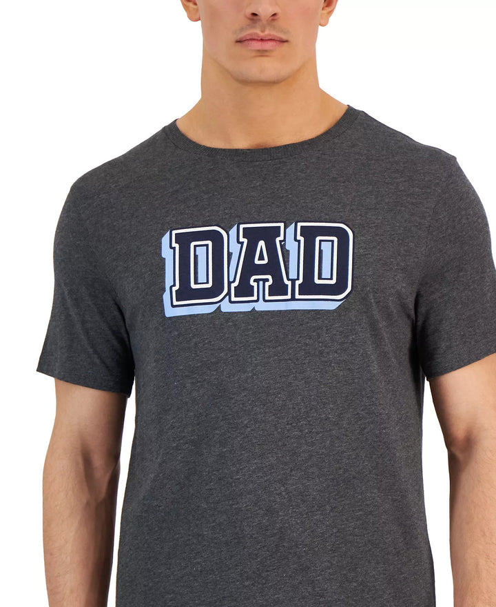Translation missing: en.Club Room Men's Dad Sueded Graphic T-Shirt in Charcoal Heather-Medium