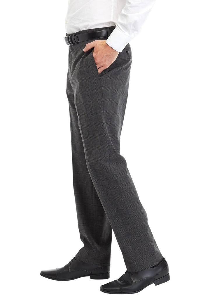 Translation missing: en.Michael Kors Marvin Men's Classic Fit Fall Pattern Pants Gray Red Plaid-33Wx32L