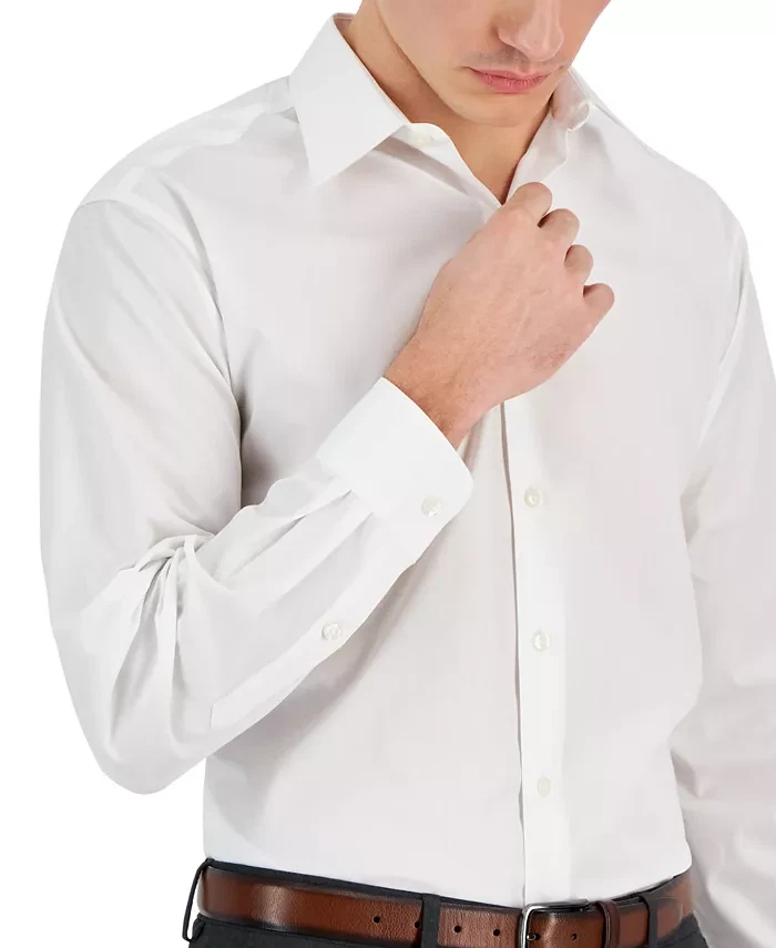 Translation missing: en.Club Room Men's Regular-Fit Dress Shirt Cotton Blend Bright White S14-14.5 32/33