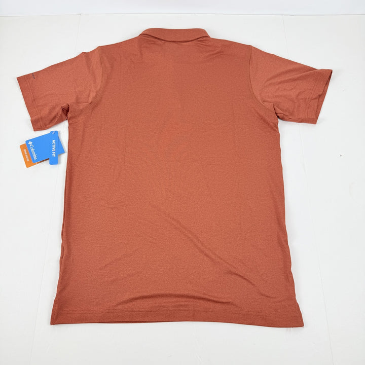 Translation missing: en.Columbia Men's Carter Short Sleeve Performance Crest Polo - Tuscan Rust-Small