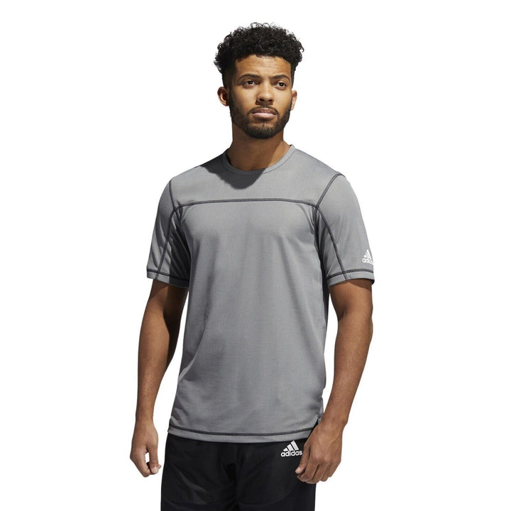 Translation missing: en.adidas Men's PrimeBlue Run For the Oceans T-Shirt Silver GM0471-Small