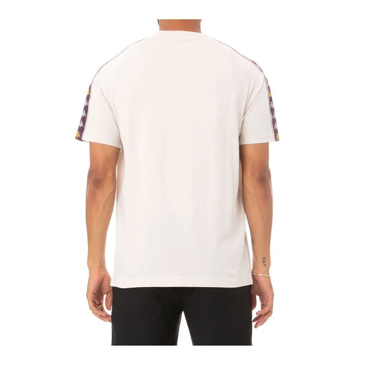 Translation missing: en.Kappa Men's 222 Bando Deto Logo Taped Tee in Grey-Violet Bloom-Large