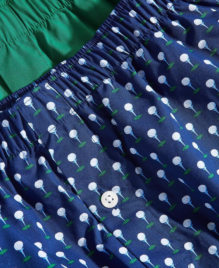 Translation missing: en.Club Room Men's 2-Pk. Regular-Fit Cotton Themed Boxers Blue Green Multi-XL
