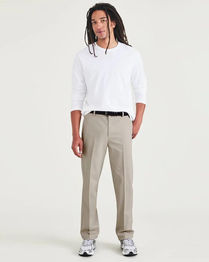 Translation missing: en.Dockers Signature Straight Fit Pants Cloud 34x29 Iron Free Khaki Stain Defender