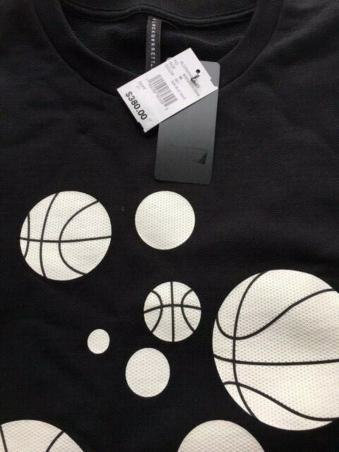 Translation missing: en.Neil Barrett Black Barrett All Cotton Basketball Sweatshirt-Size Medium