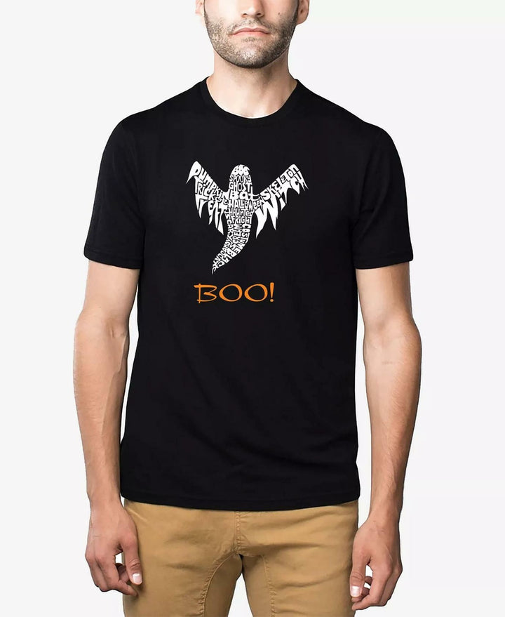 Translation missing: en.LA Pop Art Halloween Ghost  Men's Premium Blend Word Art T-Shirt Black-Large