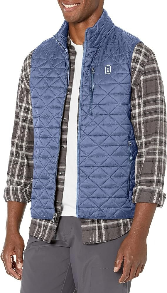Translation missing: en.Bass Outdoor Men's Delta Diamond Quilted Packable Puffer Vest - Blue Indigo-2XL
