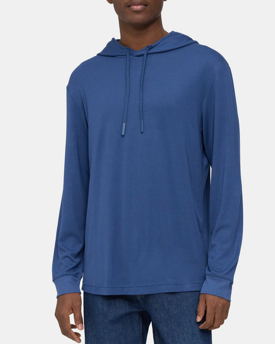 Translation missing: en.Theory Men's Modal Blend Traer Jersey Hoodie in Sargasso Blue M0199526-2XL