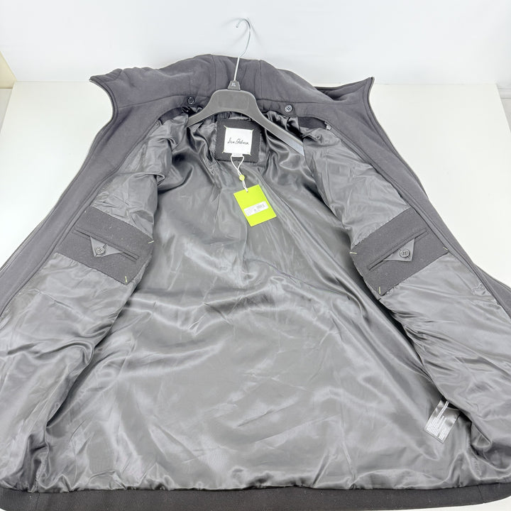 Translation missing: en.Sam Edelman Men's Hooded Wool Blend Coat With Bib - Black-Size XL