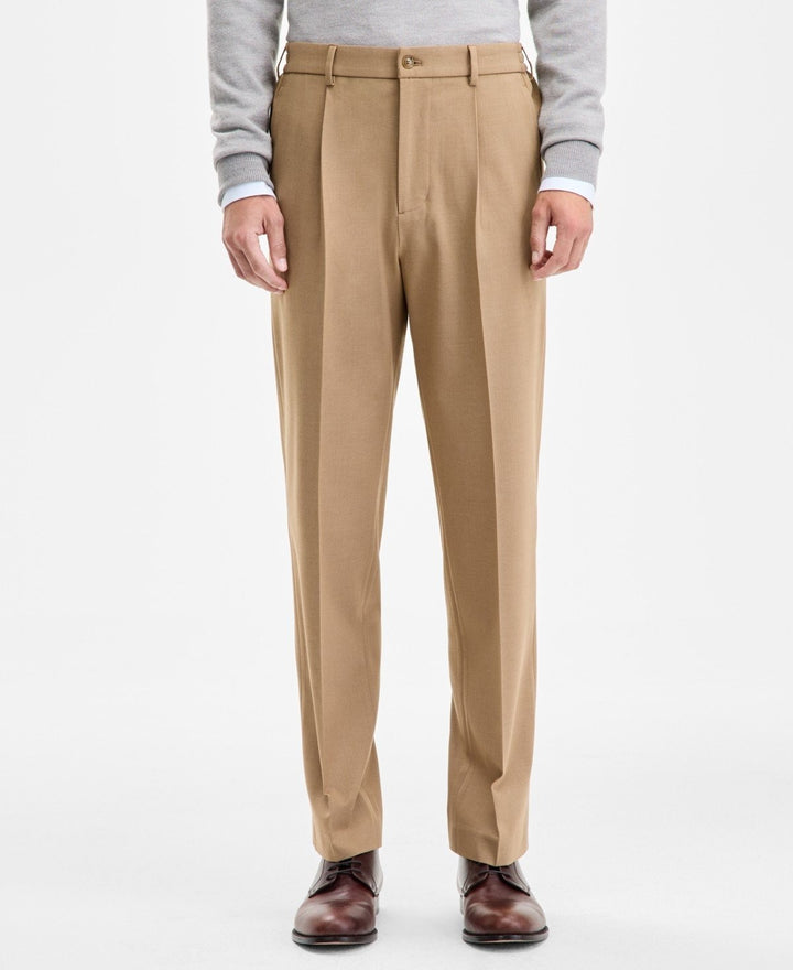 Translation missing: en.Tommy Hilfiger Men's Relaxed-Fit Dean Solid Pleated Pants Khaki Brown-32x34