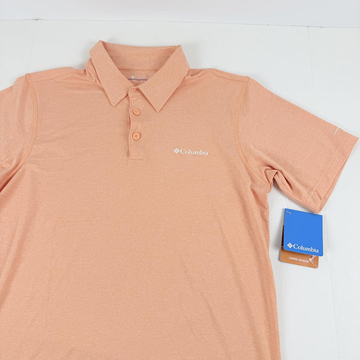 Translation missing: en.Columbia Men's Carter Short Sleeve Performance Crest Polo - Apricot Fizz-Small