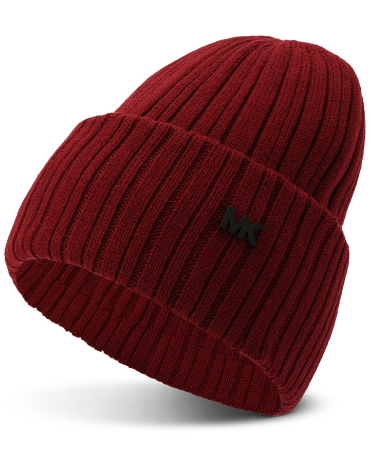 Translation missing: en.Michael Kors Men's Ribbed Cuff Hat - Deep Red-One Size