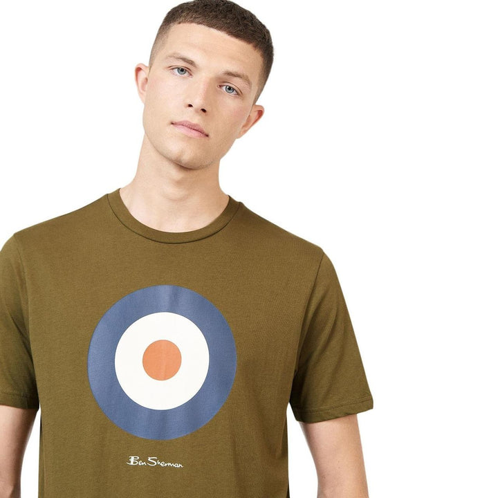 Translation missing: en.Ben Sherman Men's Signature Target Graphic T-shirt - Khaki Green-Small